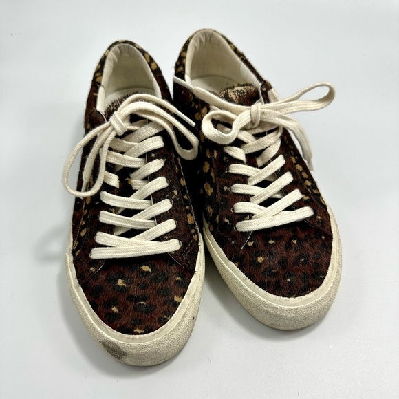 Madewell leopard print calf hair low top sneaker size 6.5 - Picture 6 of 14